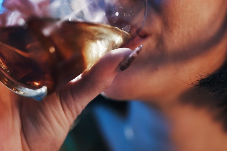 Mouth,,Woman,And,Glass,With,Whiskey,For,Alcohol,Abuse,Or