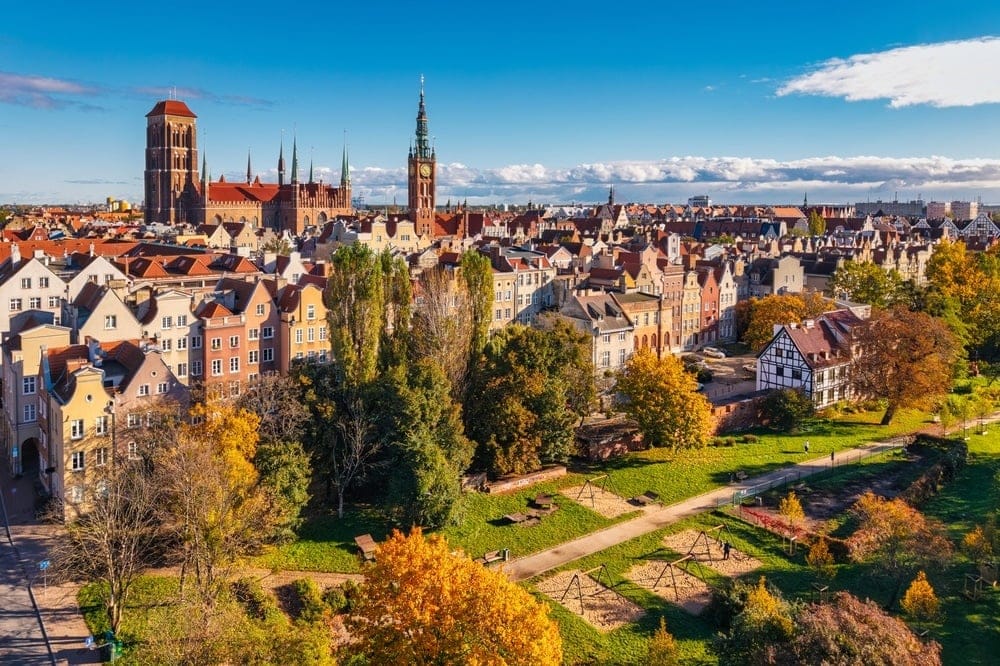 Beautiful,Scenery,Of,The,Main,Town,In,Gdansk,At,Autumn.