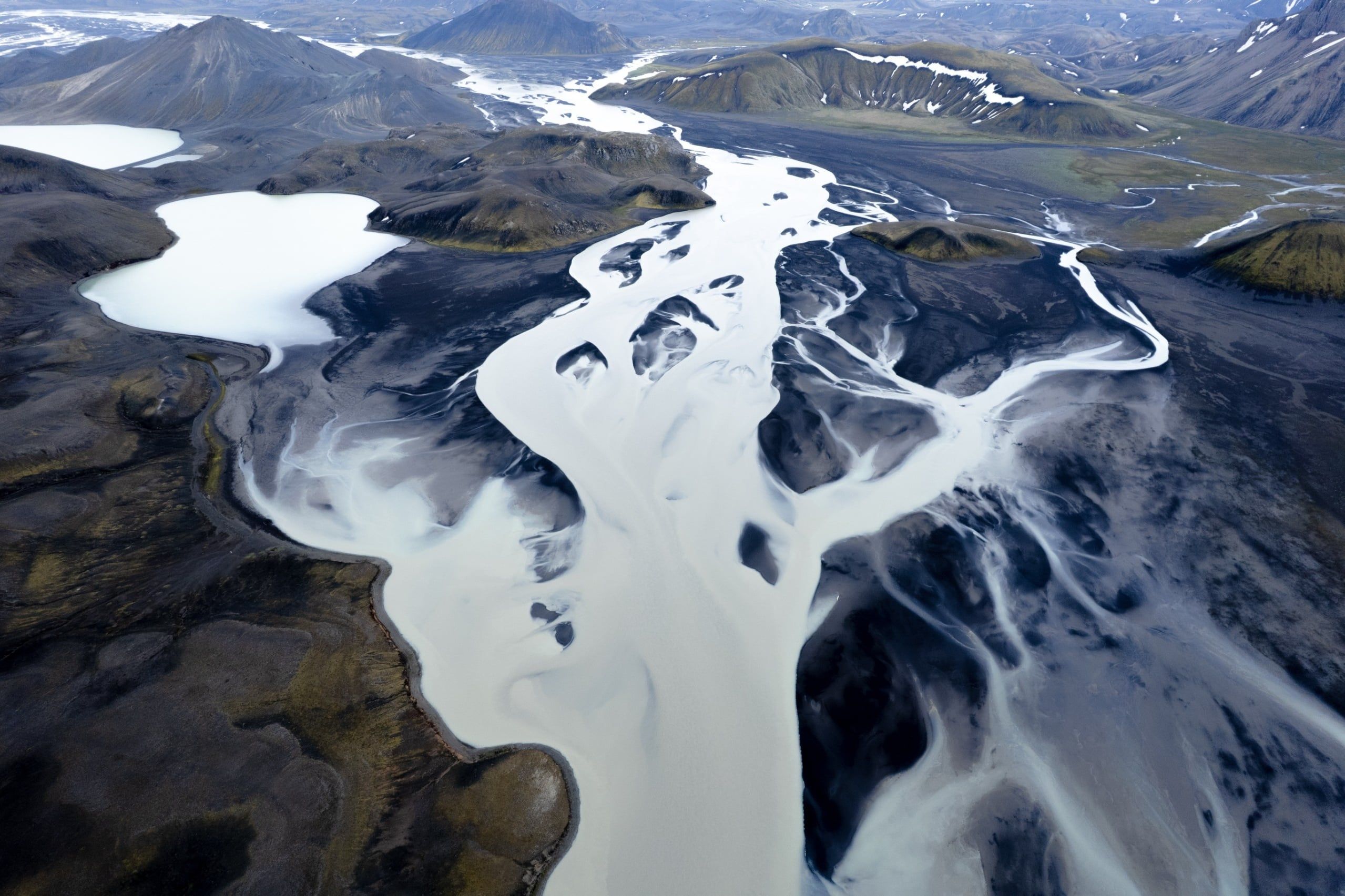 Braided,River,In,Iceland,Highland