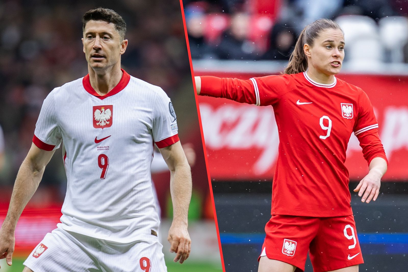 Robert Lewandowski i Ewa Pajor