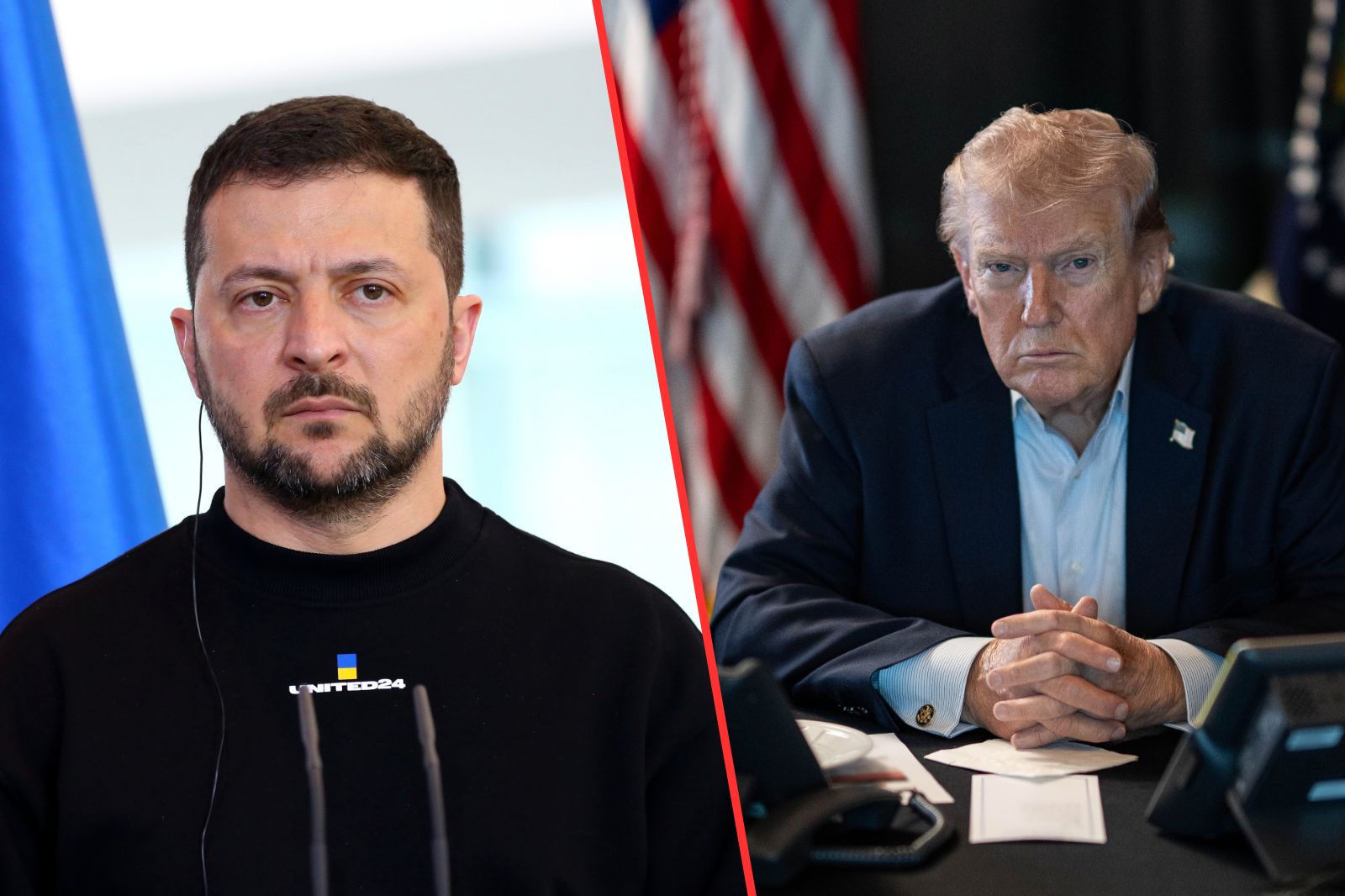 Wołodymyr Zełenski i Donald Trump