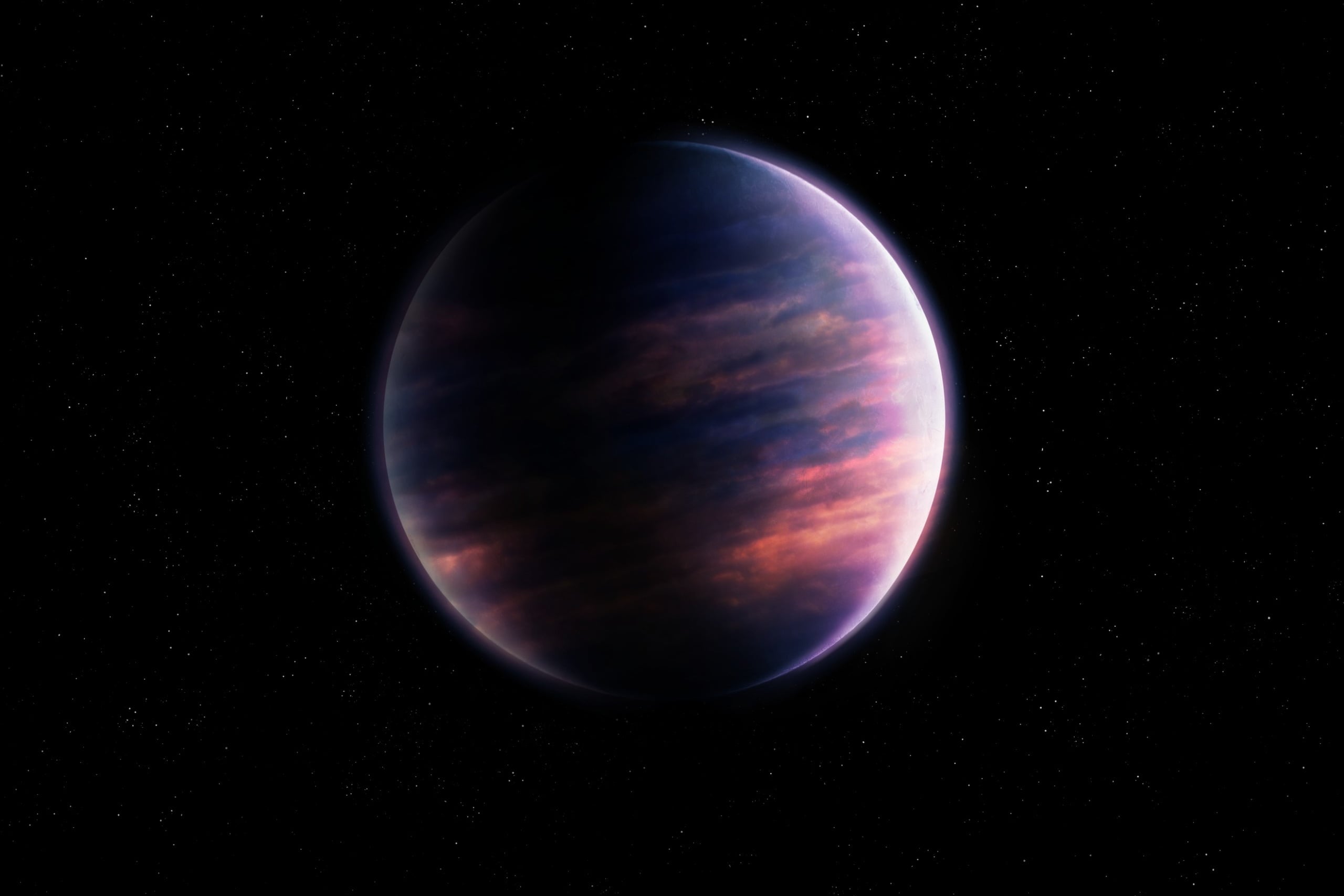 Extrasolar,Planet,With,Thick,Clouds.,Gaseous,Planet,In,Space.,Alien