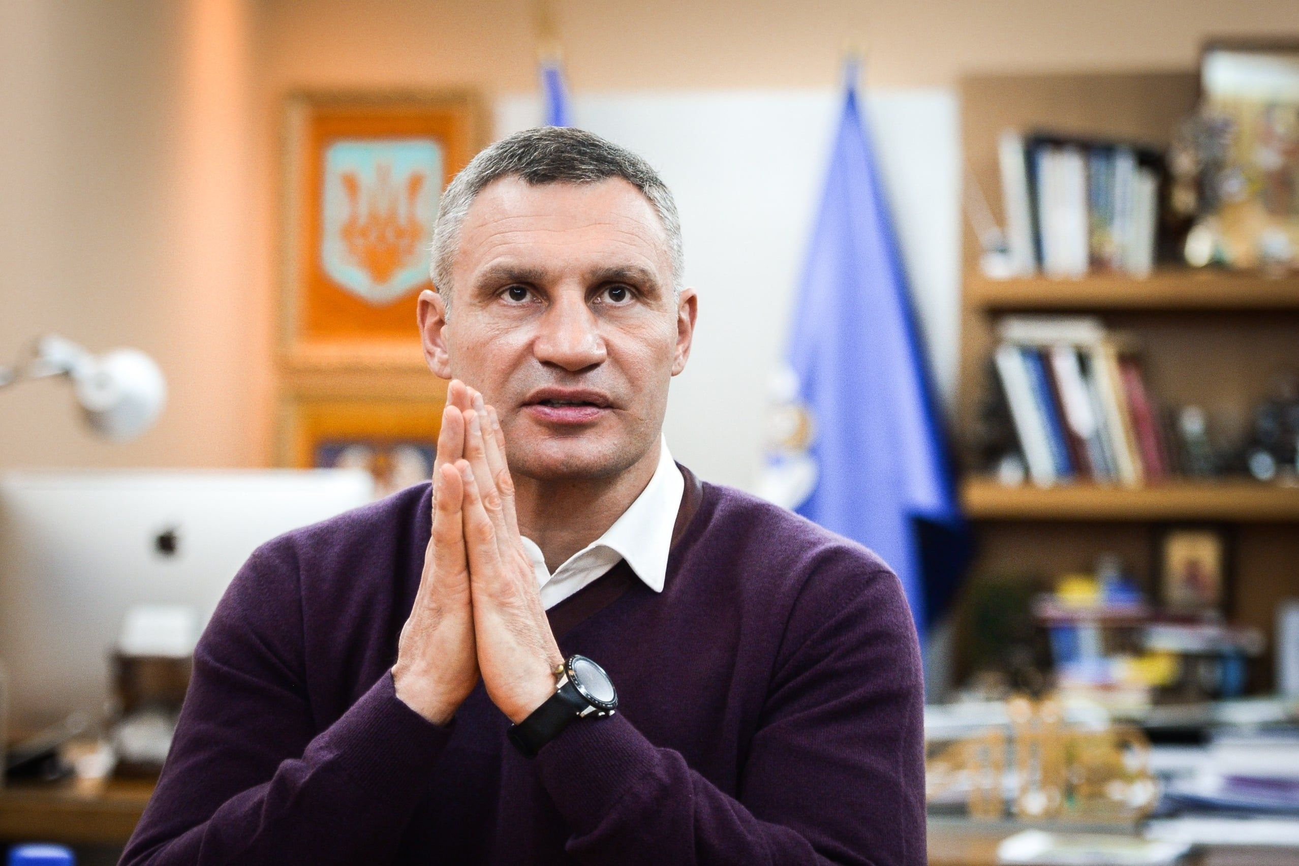 The,Mayor,Of,Kyiv,Vitaliy,Klitschko,During,A,News,Conference.