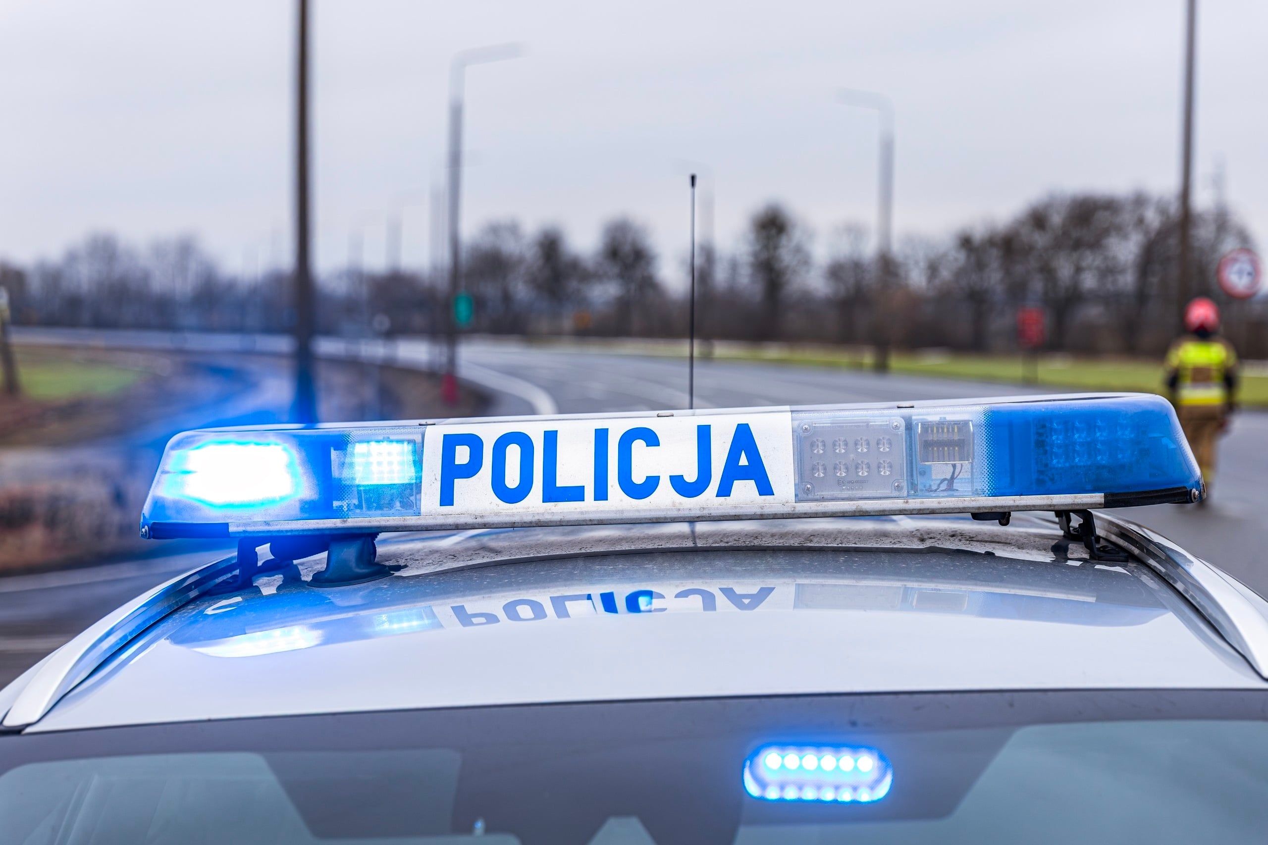27.12.2025,Poland.,A,Police,Car,With,Lights,And,Sirens,At
