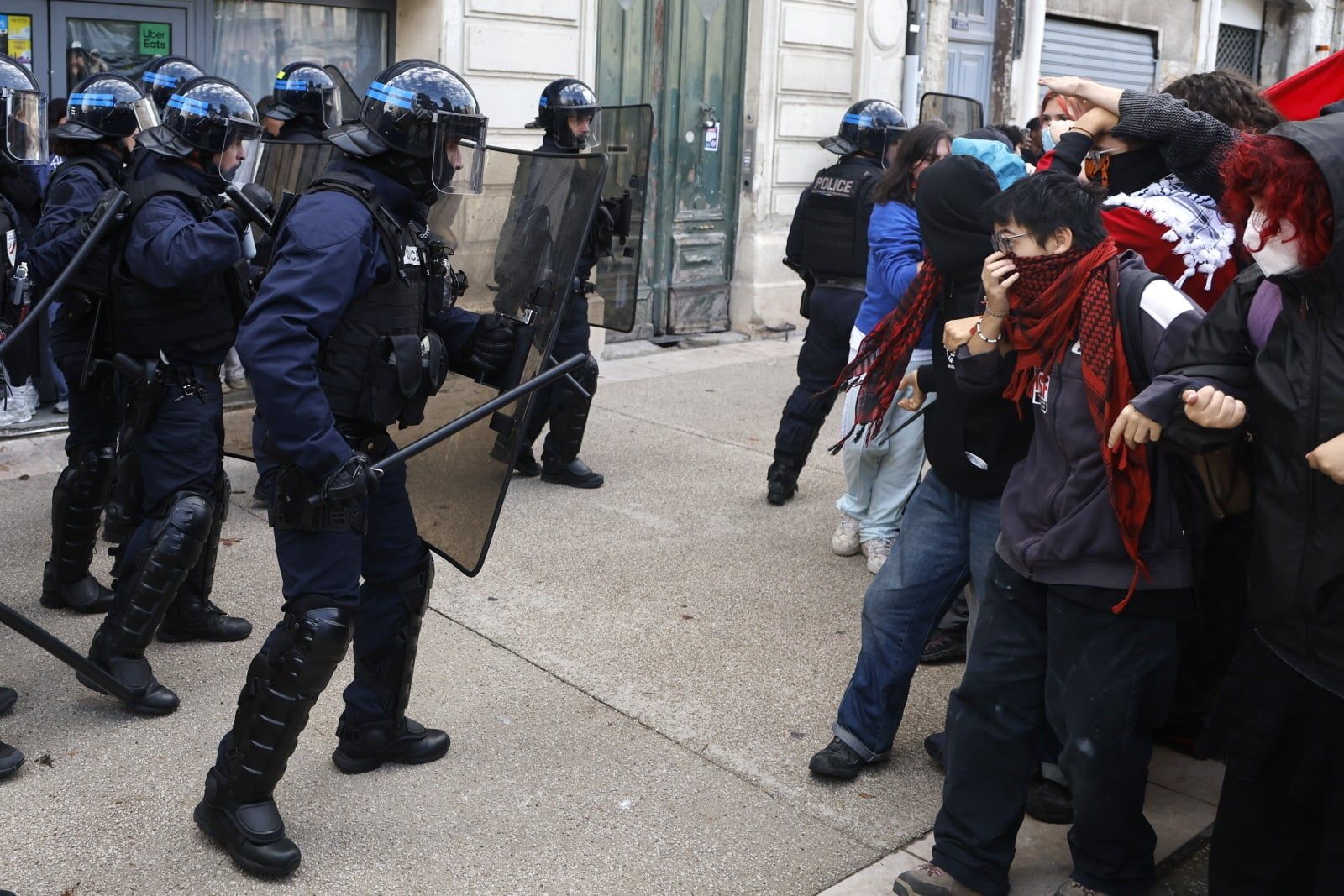 High school students protest over education conditions in Montpellier