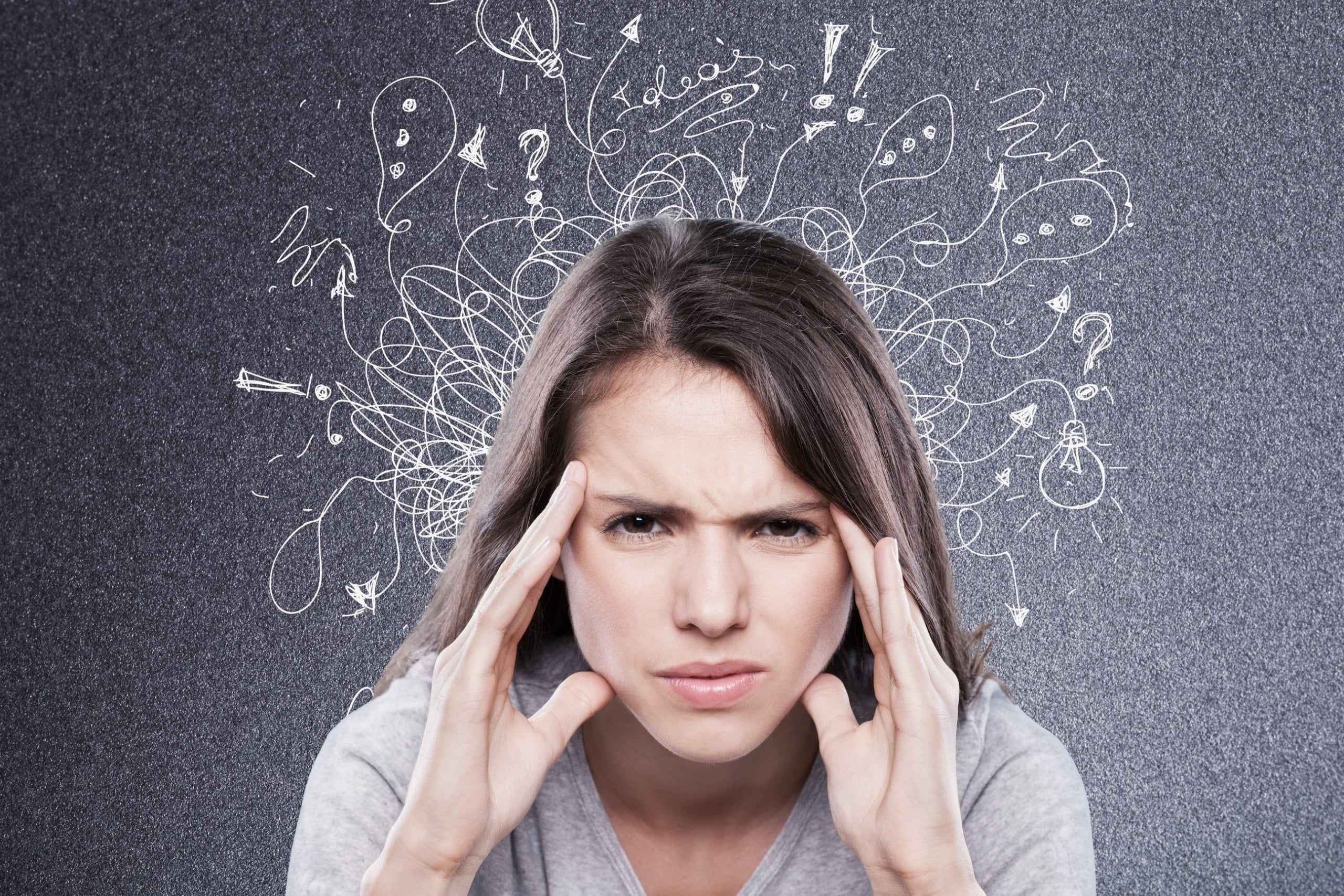 Young,Woman,With,Worried,Stressed,Face,Expression,With,Illustration