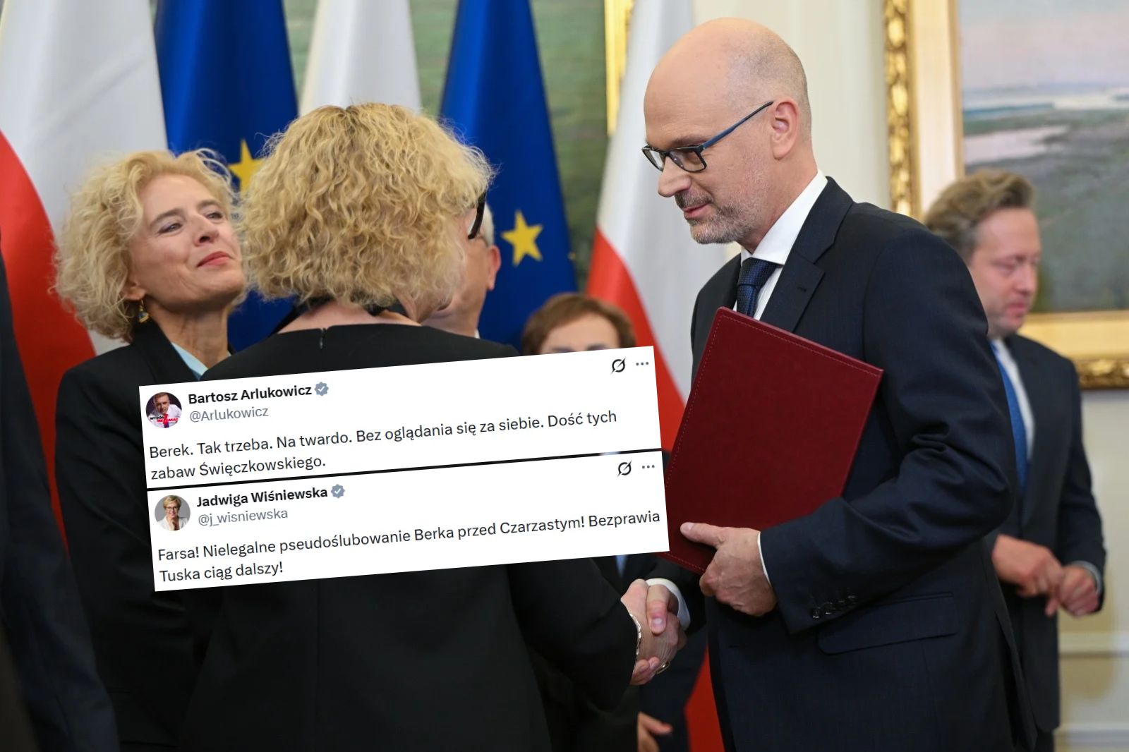 Ślubowanie Macieja Berka. Burza komentarzy w mediach społecznościowych