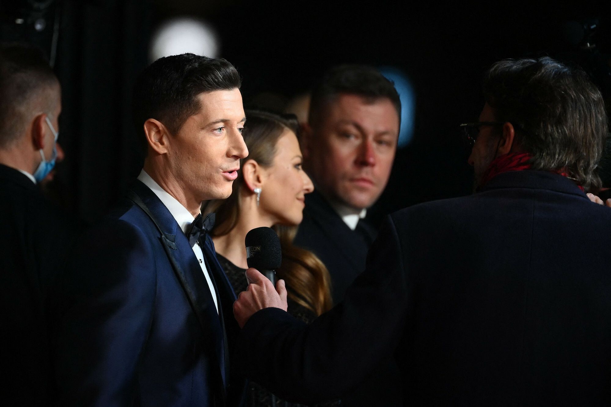 Robert Lewandowski na gali Złotej Piłki