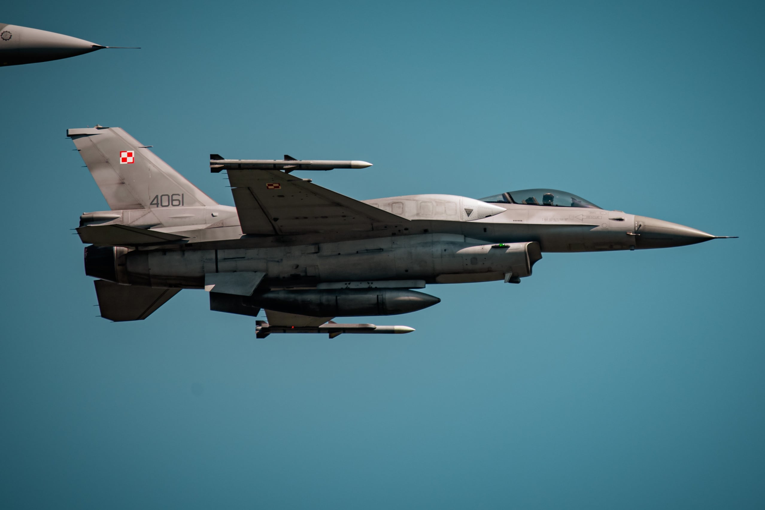 Warsaw,,Poland,—,August,15,2025:,F-16,Fighting,Falcon,Jet