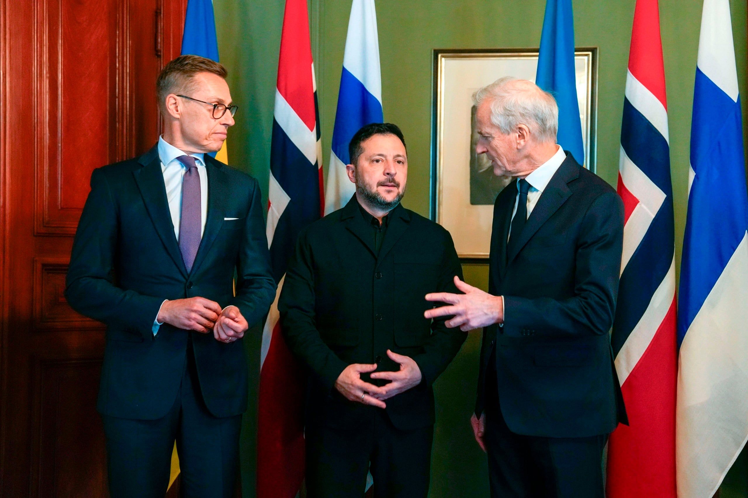 Alexander Stubb, Wołodymyr Zełenski, Jonas Gahr Store