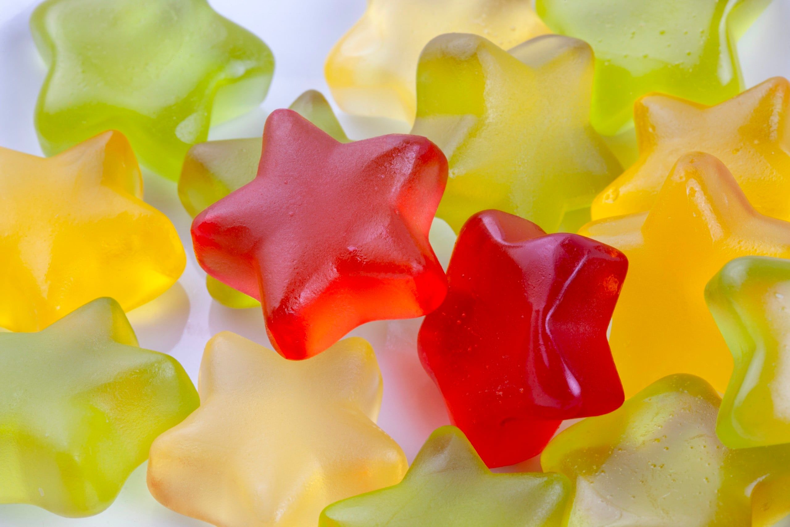 Multiple,Star,Shaped,Jelly,Bons,Background,Macro