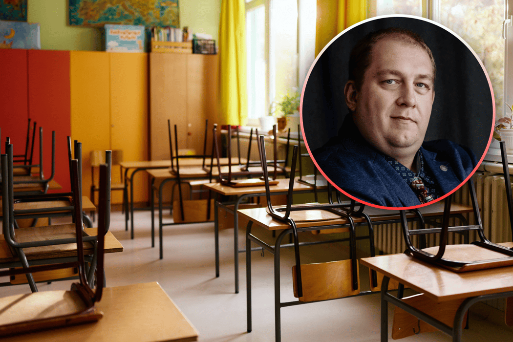 Pusta klasa w szkole Łukasz Wolański