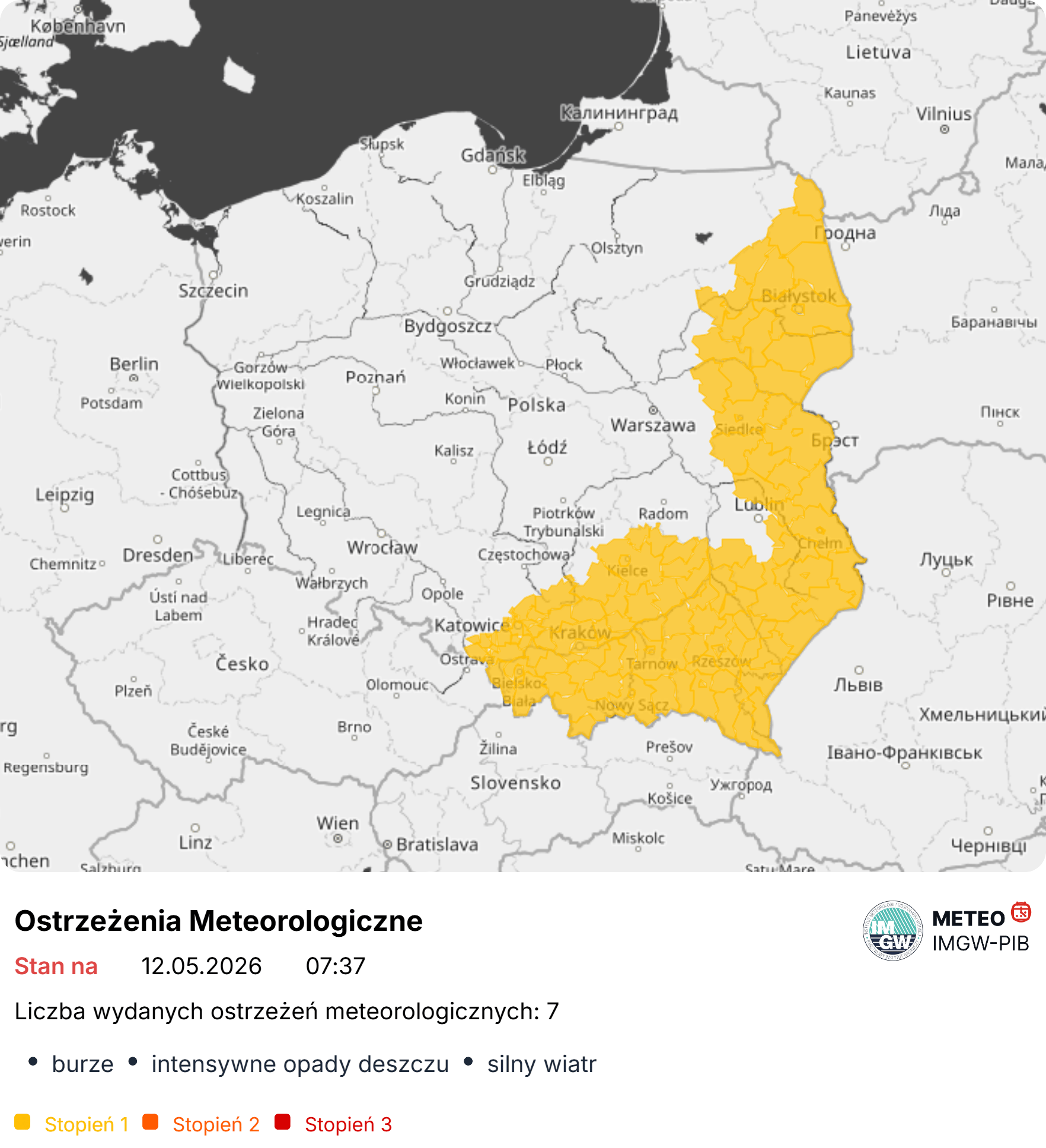 Ostrzeżenia IMGW.