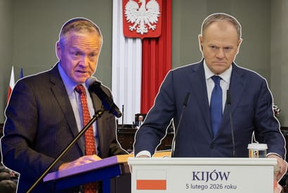 Premier Donald Tusk odpowiedział na wpis amerykańskiego ambasadora Toma Rosa. Ten odpowiedział. (fot. X/ Kancelaria Sejmu/ X/Tom Rose/PAP/Paweł Supernak)