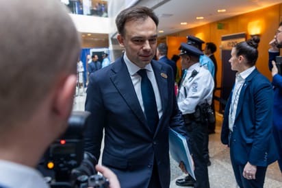 Minister finansów i gospodarki Andrzej Domański po spotkaniu G20 w Waszyngtonie