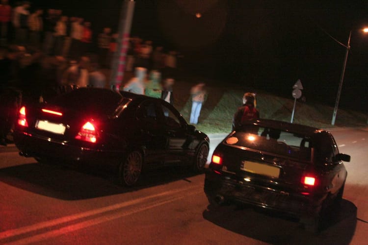 Zdjęcie z nielegalnego wyścigu. / Fot. archiwum prywatne