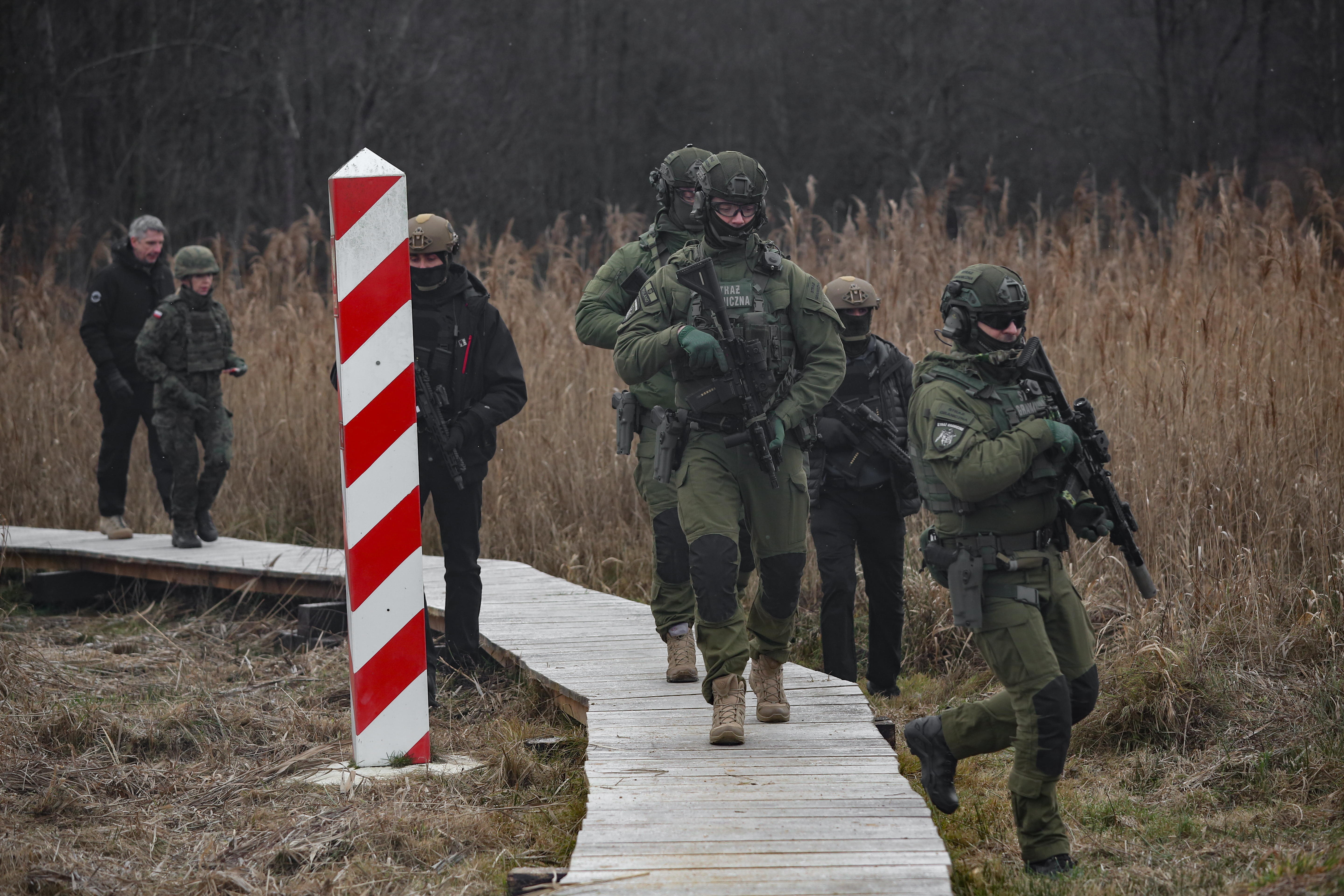 Straż Graniczna na granicy Polski z Białorusią