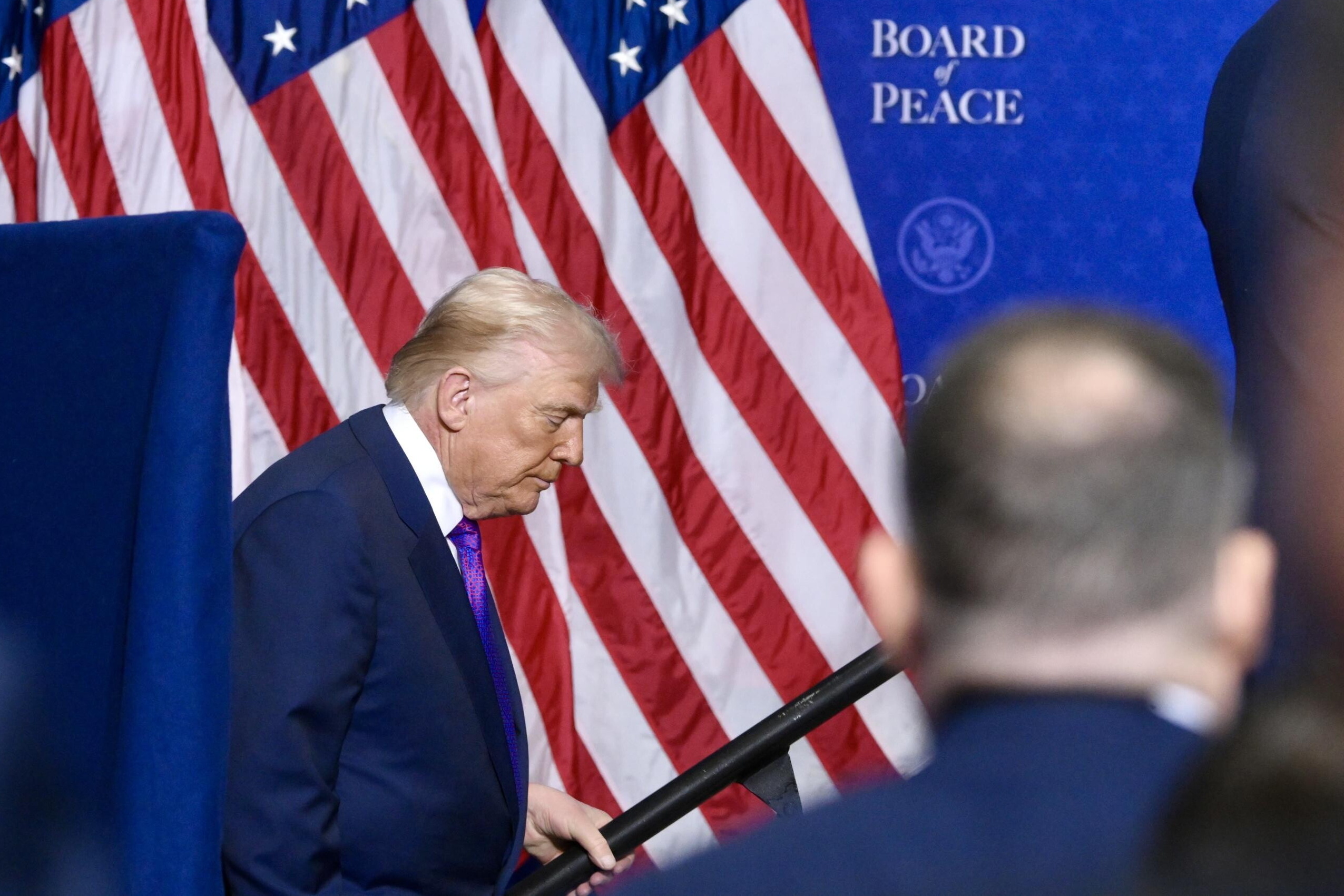 Prezydent Donald Trump podczas pierwszego posiedzenia Rady Pokoju