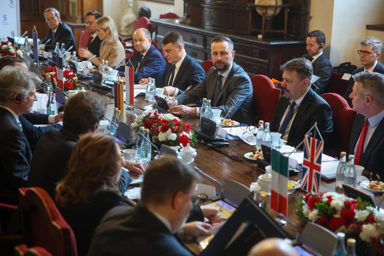 Władysław Kosiniak-Kamysz podczas spotkania Grupy E5 w Krakowie.