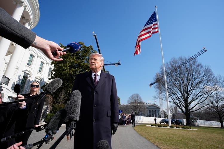 US President Donald Trump leaves White House for the weekend