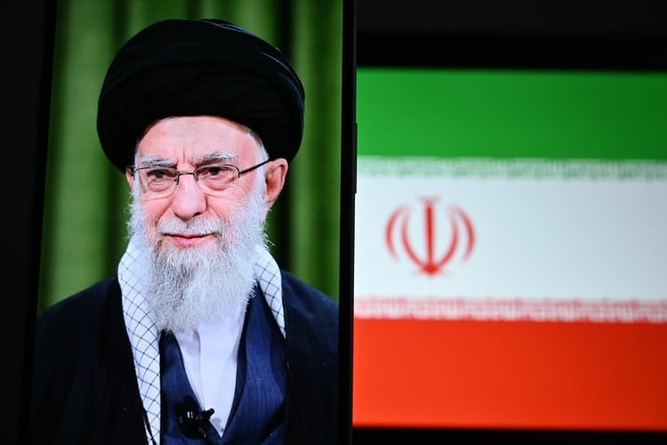 Iran,Supreme,Leader,Ayatollah,Khamenei,,Appears,On,Screen,,With,The