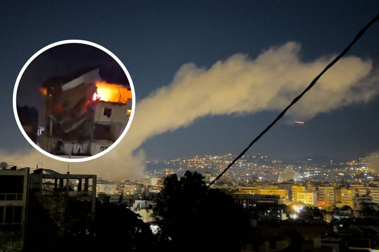 Dym nad Bejrutem po izraelskim ataku