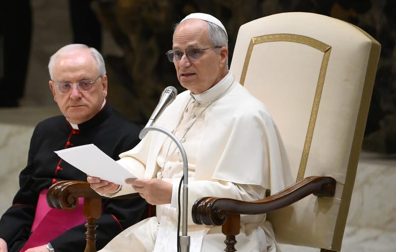Papież Leon XIV w Watykanie (fot. PAP/EPA/ETTORE FERRARI)