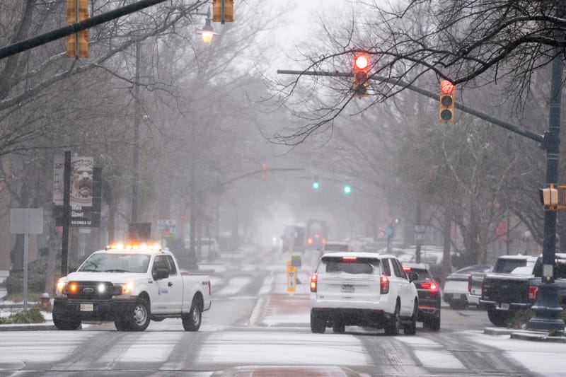 Karolina Północna, burza śnieżna, 2026 r. (fot. SEAN RAYFORD/Getty AFP/East News)