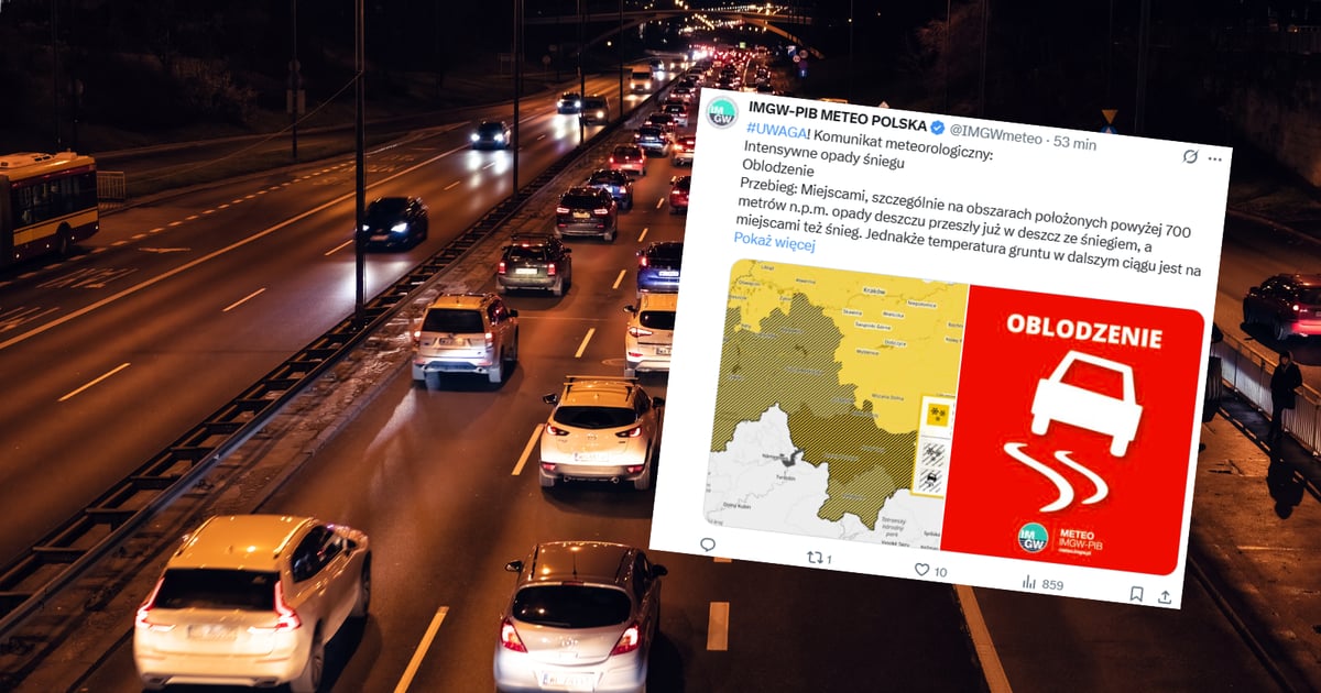 Uwaga na alerty IMGW. Szczególnie ważne dla kierowców