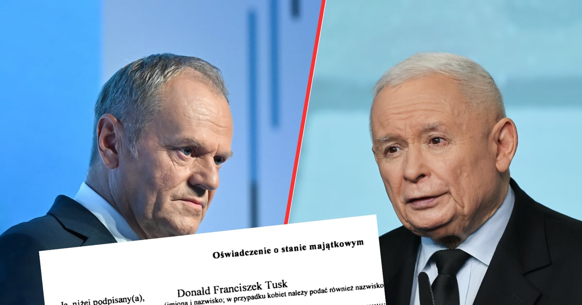 Oświadczenia majątkowe Tuska i Kaczyńskiego. Premier ma emeryturę z trzech źródeł