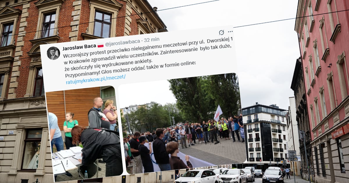 Protest przeciwko „nielegalnemu meczetowi” w Krakowie. Fundacja odpiera zarzuty