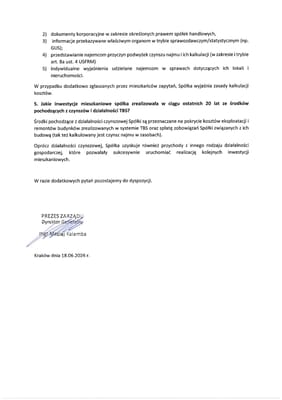 Odpowiedzi od TBS Krak-System.