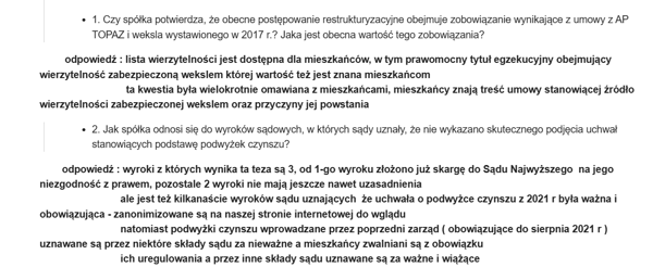 Odpowiedzi od TBS Lazurowa.