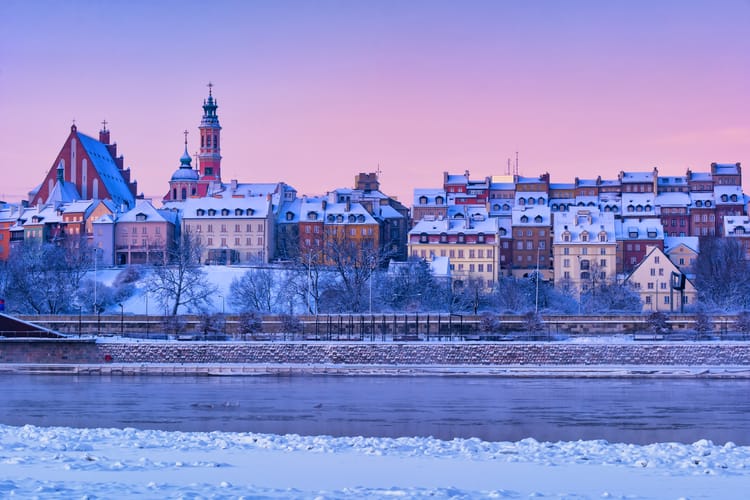Warszawa w zimie.