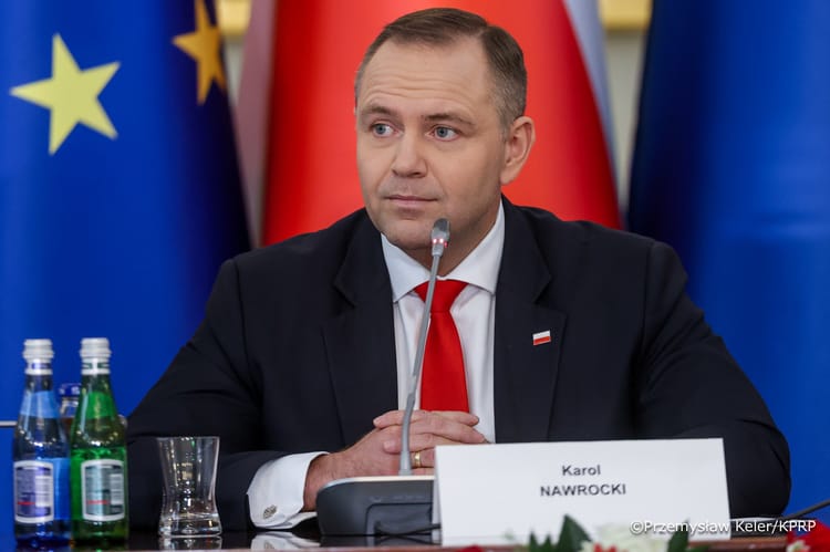 Prezydent RP Karol Nawrocki podczas Rady Bezpieczeństwa Narodowego. (fot. Przemysław Keller/KPRP)