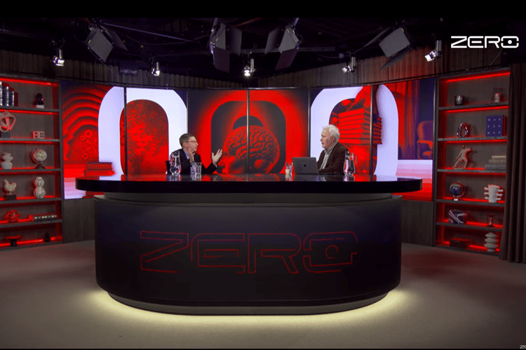 Michał Bilewicz u Roberta Mazurka (fot. Kanał Zero)