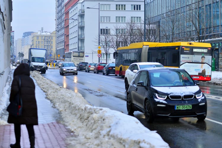 Zima na ulicach Warszawy