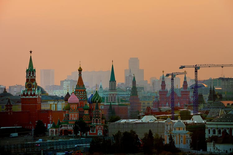 Moscow skyline at sunset