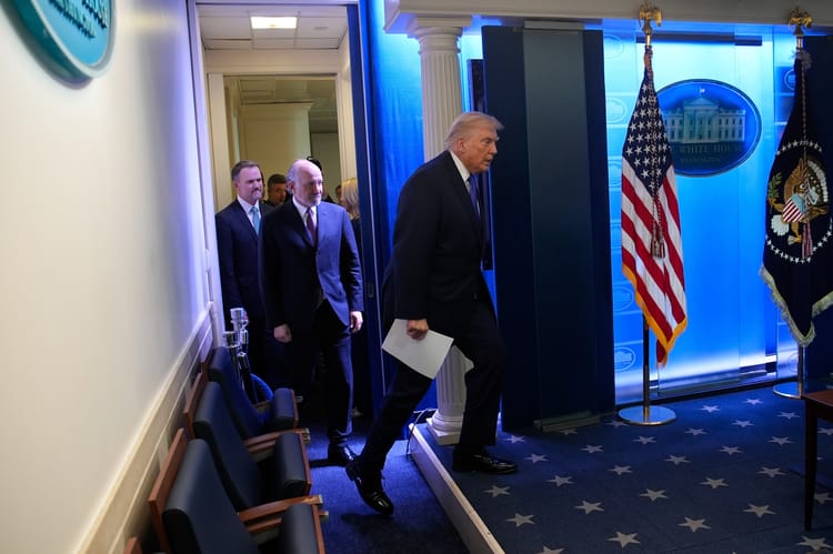 US President Trump holds a press conference after Supreme Court ruling on tariffs