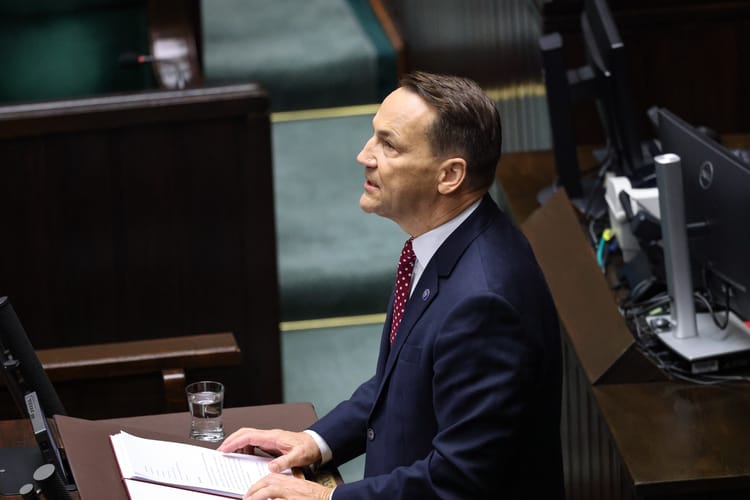 Radosław Sikorski w Sejmie.