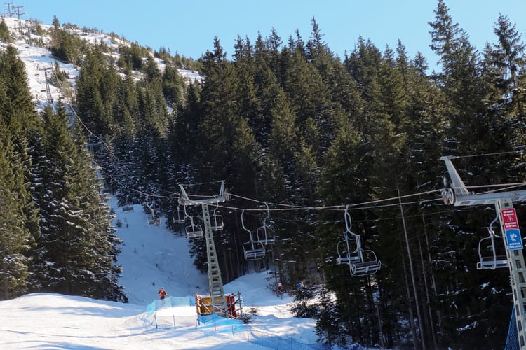 unieruchomiony przez awarię wyciąg krzesełkowy z Kasprowego Wierchu do Doliny Goryczkowej