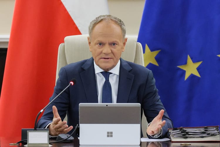 Premier Donald Tusk na posiedzeniu rządu w KPRM w Warszawie.