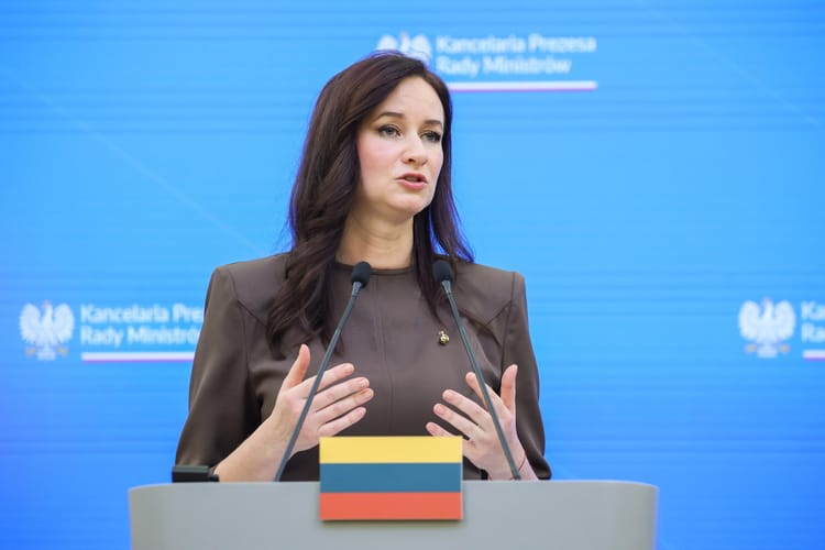 Premier Litwy Inga Ruginiene z wizytą w Warszawie.