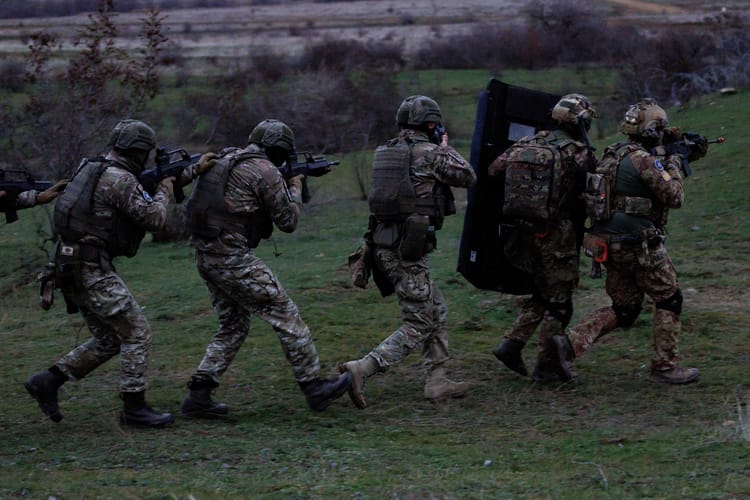 Żołnierze NATO podczas ćwiczeń wojskowych