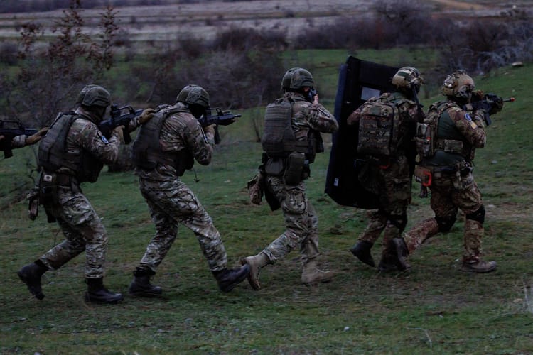 Żołnierze NATO podczas ćwiczeń wojskowych