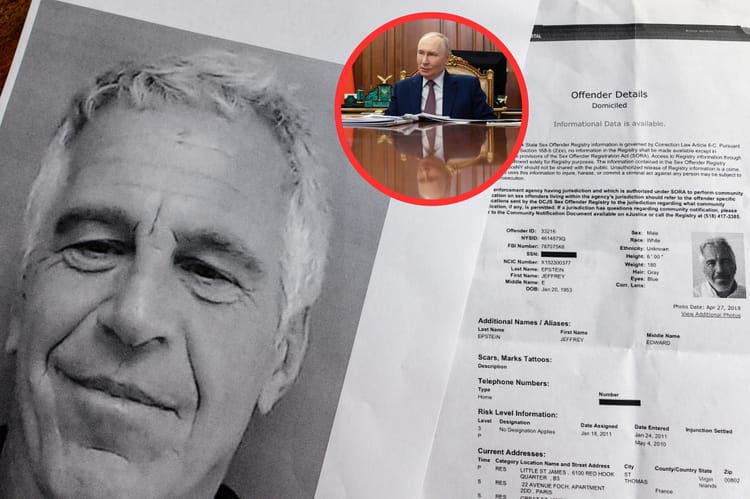 Jeffrey Epstein, Władimir Putin.
