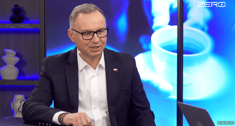 Andrzej Duda w „Porannych rozmowach” Kanału Zero. (fot. YouTube)