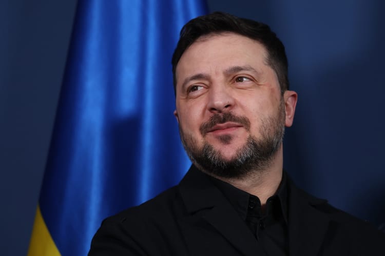 Prezydent Ukrainy Wołodymyr Zełenski na Konferencji Bezpieczeństwa w Monachium, 2026 r.