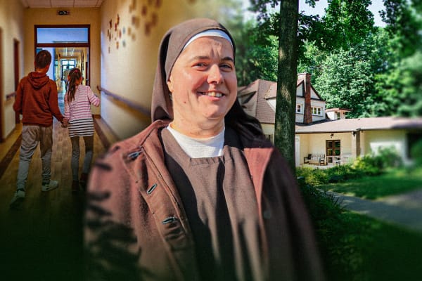 Siostra Marta na co dzień pracuje z niewidomymi dziećmi.