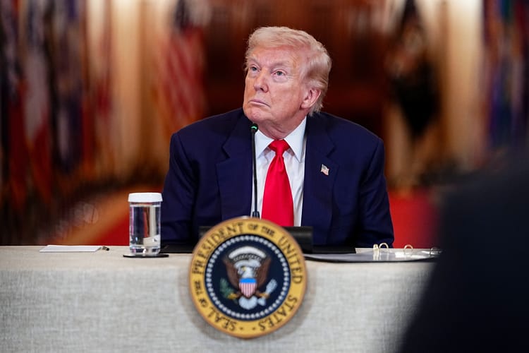 Prezydent USA Donald Trump w Białym Domu.